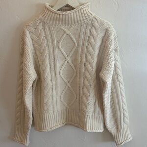 Cozy Cream Cable Knit Sweater